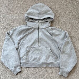 lululemon Scuba Oversized Half-Zip Hoodie Heathered Core Ultra Light Grey M/L
